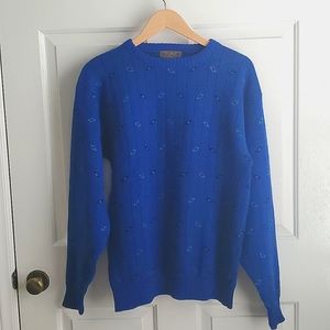 Thane 100% Wool Oversized Vintage Sweater. 80s/90s pattern baggy jumper M